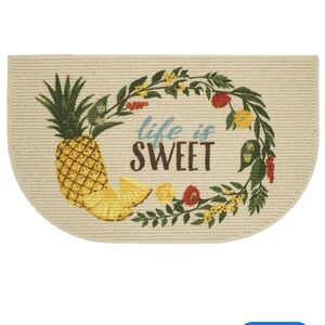 Tropical Kitchen Mats(pair) and 1 red mat free, NWT